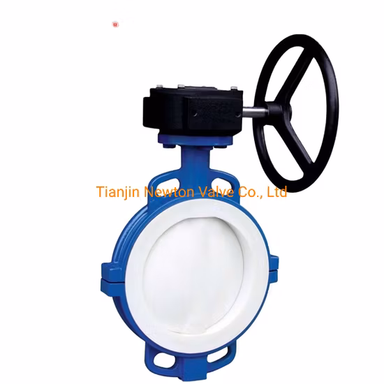 D371X Wafer-Absperrklappe aus Gussstahl mit Getriebebetätigung für Feuerrohre, manuell an